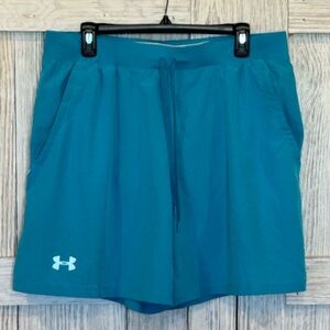 Under Armour Running shorts for men sz XL teal/turquoise color